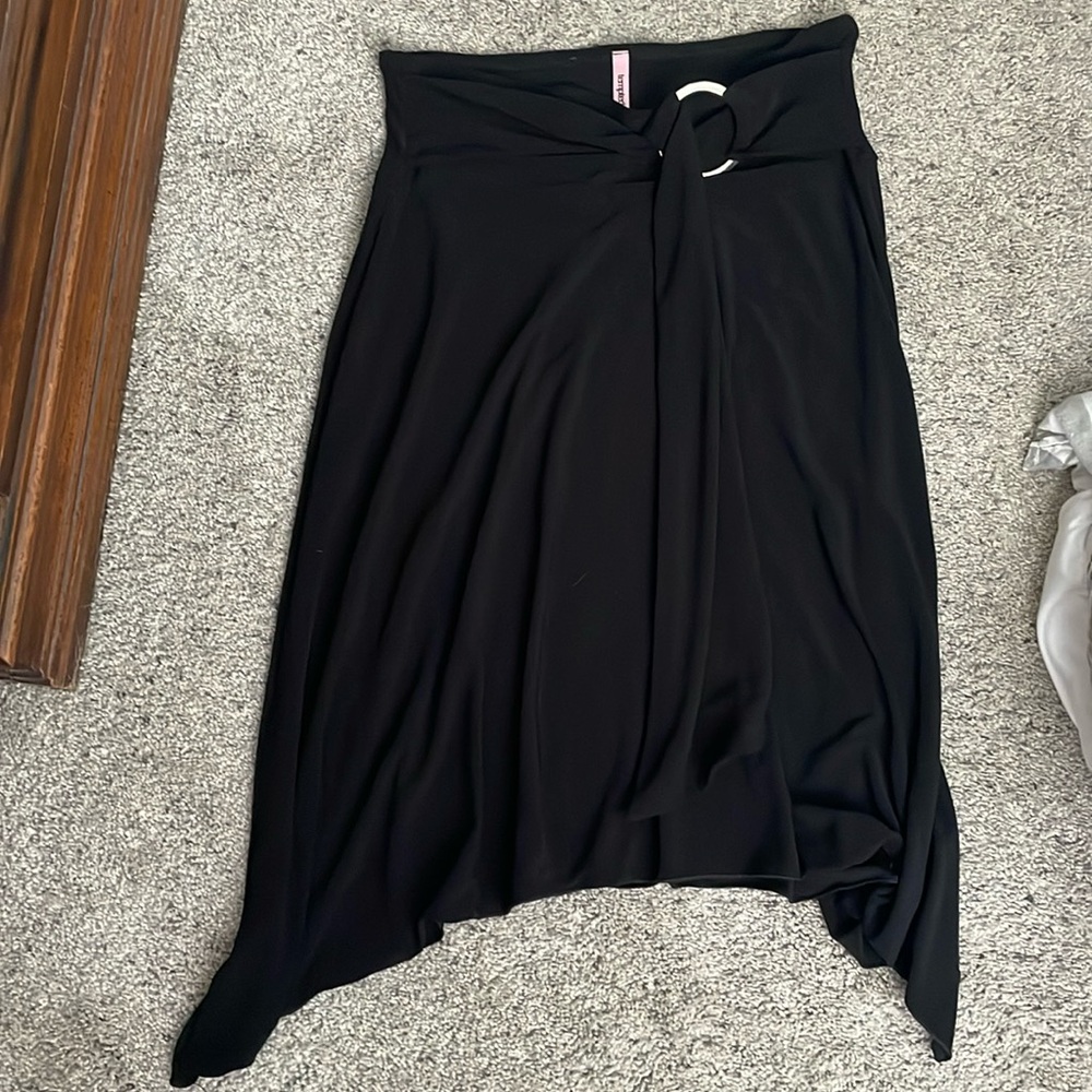 Black skirt - girls , metal belt attached